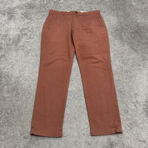 Club Monaco Connor Modern Slim Fit Chino Pants Men 32x30 Rust Brown Straight Leg